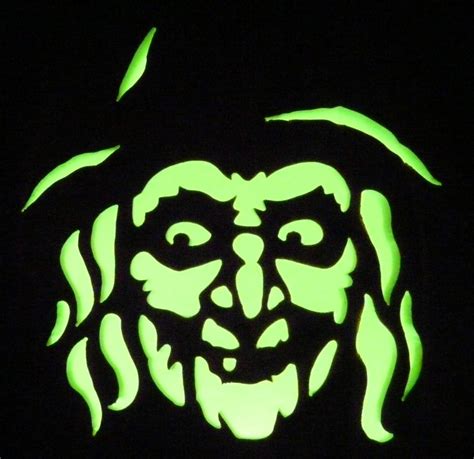 Witch face cutout for pumpkin carving